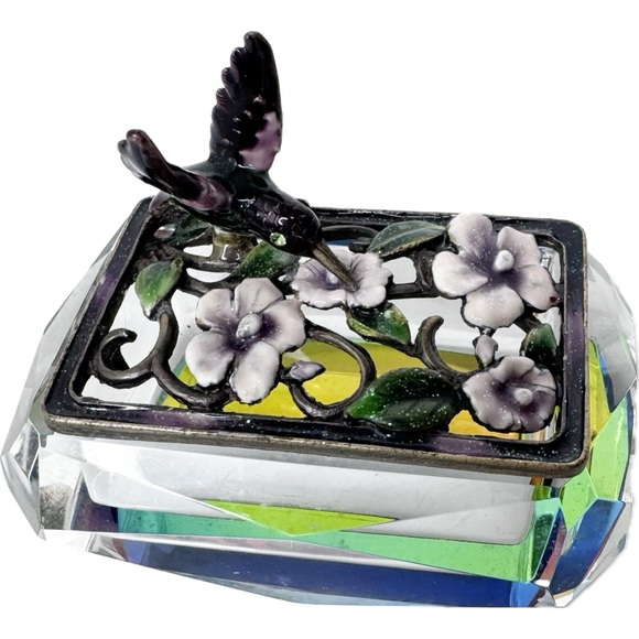 Humming bird trinket box prism - Picture 1 of 12